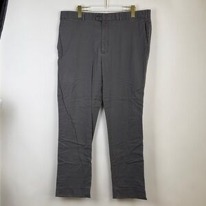 Bensol Men's Gray Dress Trousers Pants Flat Front Pockets Straight Leg W38 L30